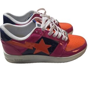 Bathing Ape Bape Sta Low Color Block Pink Orange Navy